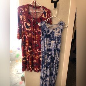 Lot of two Latched Mama maternity / nursing dresses